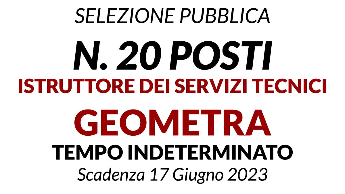 20 posti per GEOMETRA a tempo indeterminato, concorso Comune di Milano