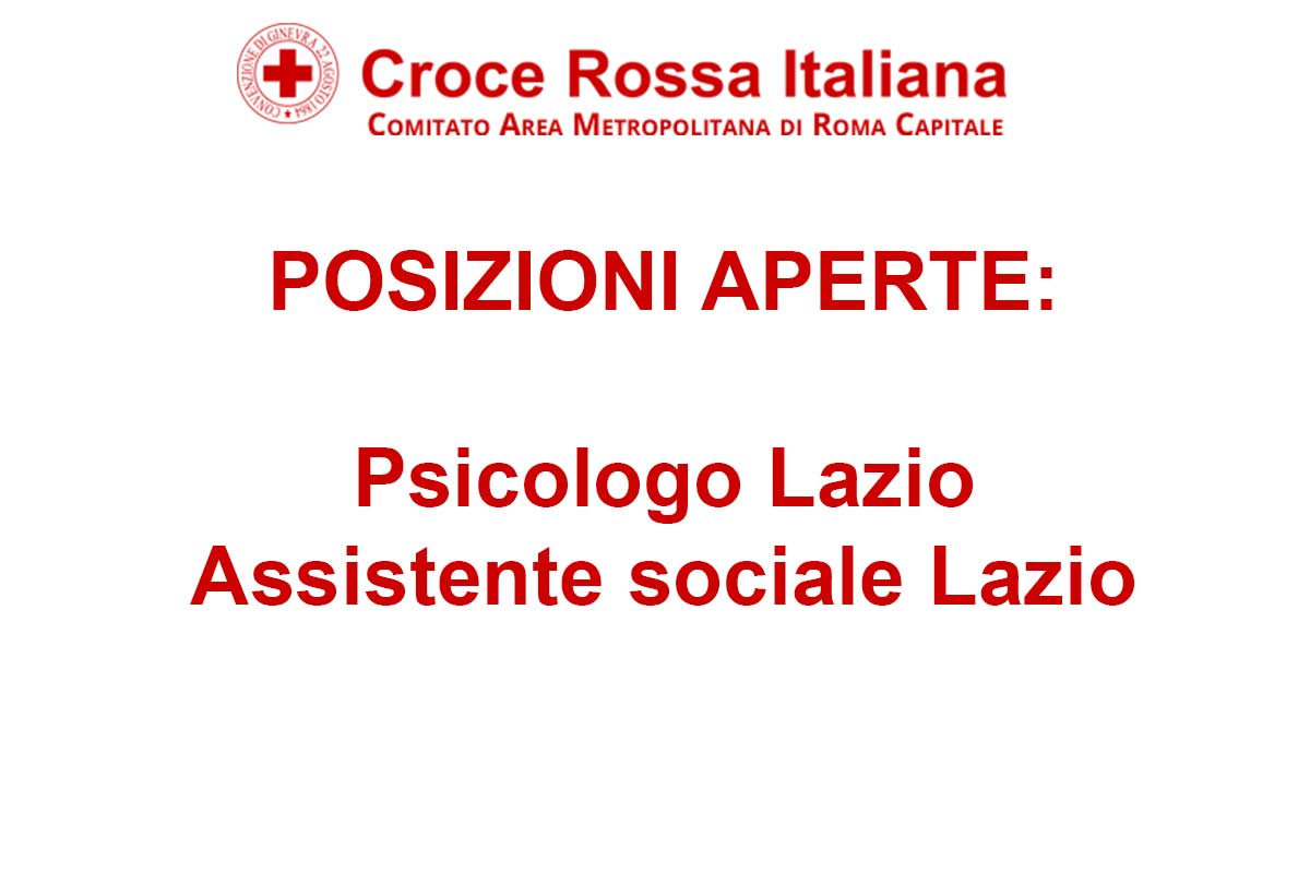 Croce Rossa Italiana Ricerca Psicologi e Assistenti Sociali