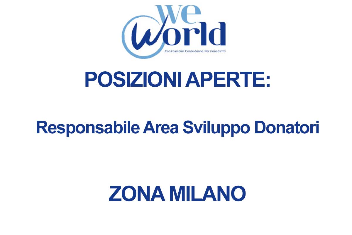 WE WORLD RICERCA PERSONALE