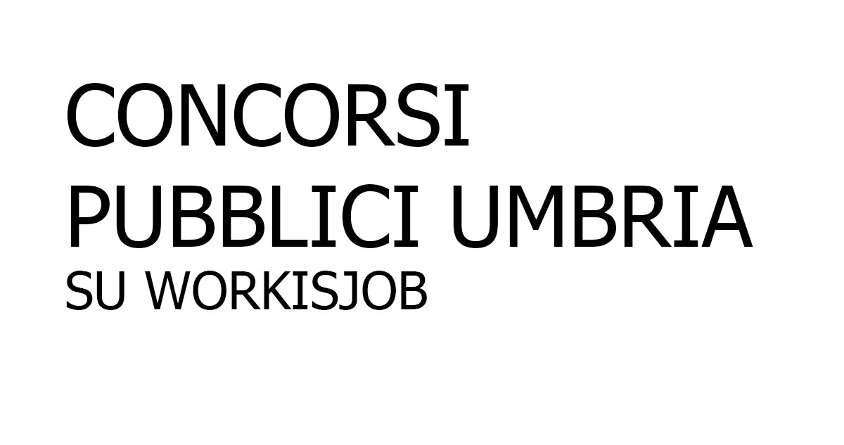 Concorsi pubblici Umbria