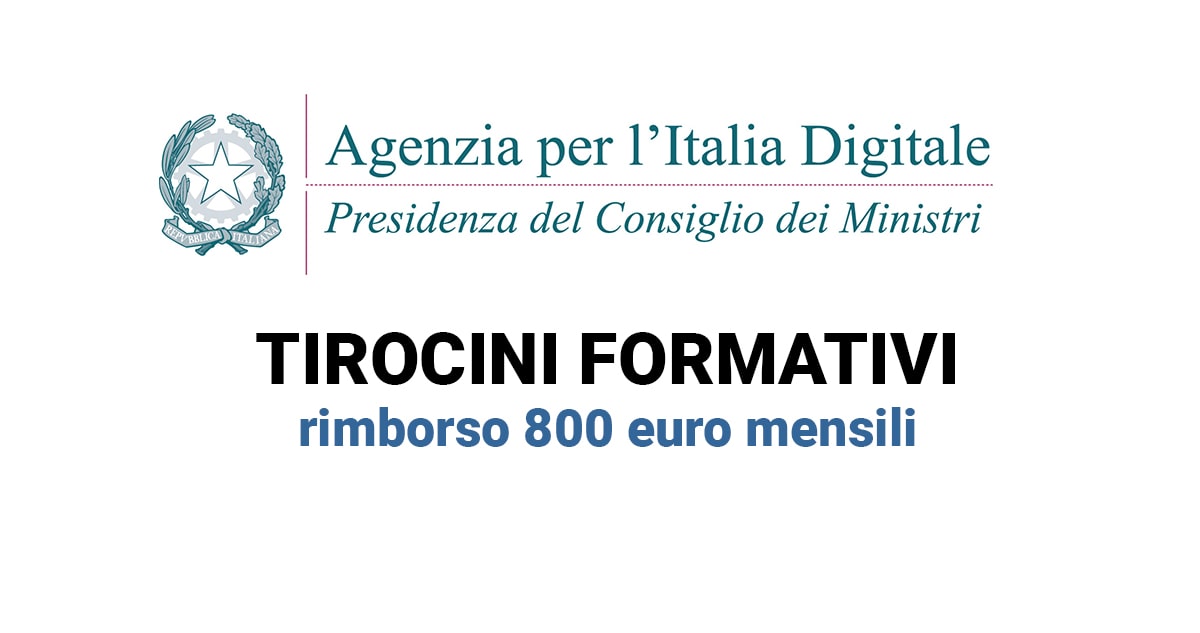 Tirocini presso l'Agenzia per l'Italia Digitale