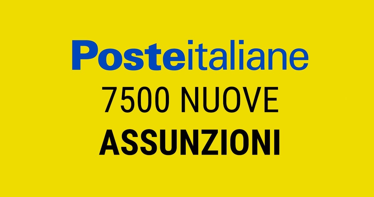 Poste Italiane lavora con noi - Entro il 2019 assumerà 7.500 persone
