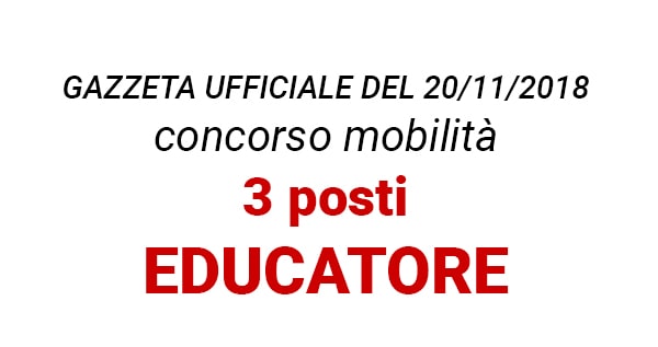CONCORSO 3 posti Educatore professionale COMUNE DI PARMA 