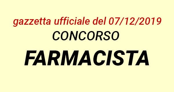 CONCORSO Farmacista ASL To5