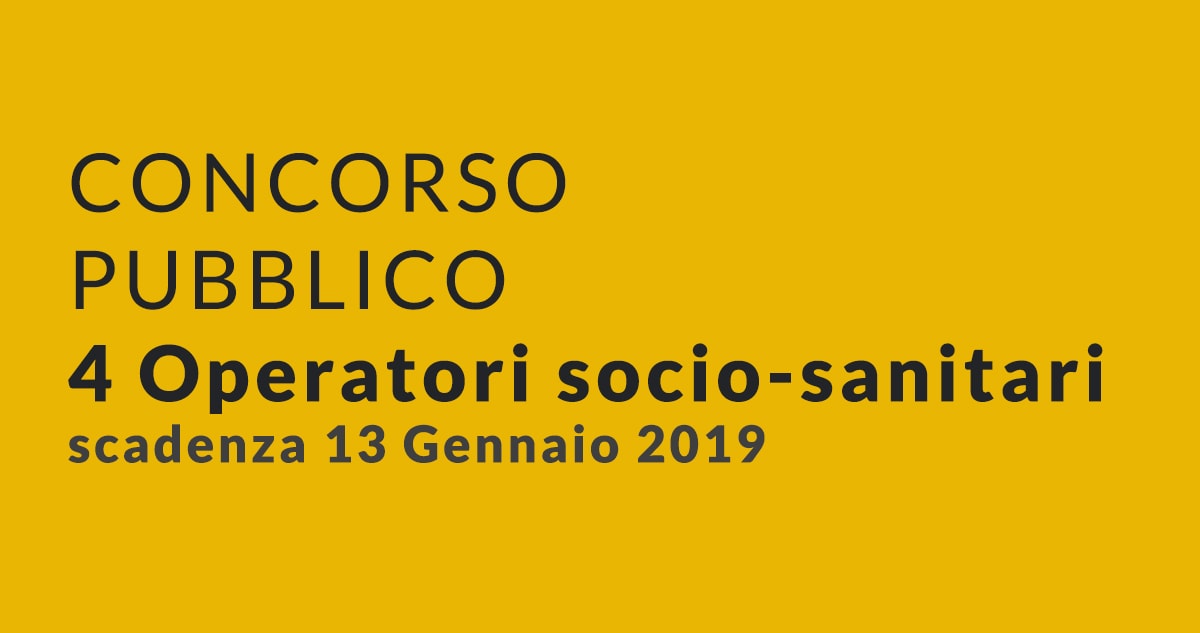 4 OSS Concorso Pubblico DICEMBRE 2018 Veneto