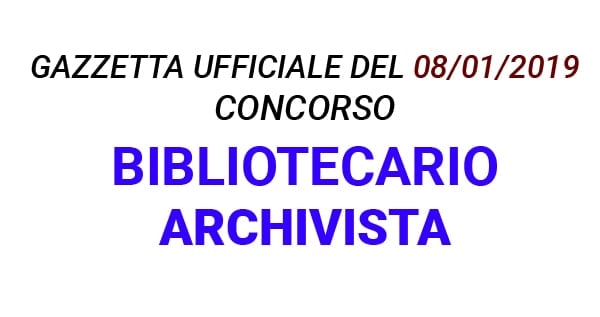 COMUNE DI SCHIO CONCORSO per bibliotecario archivista