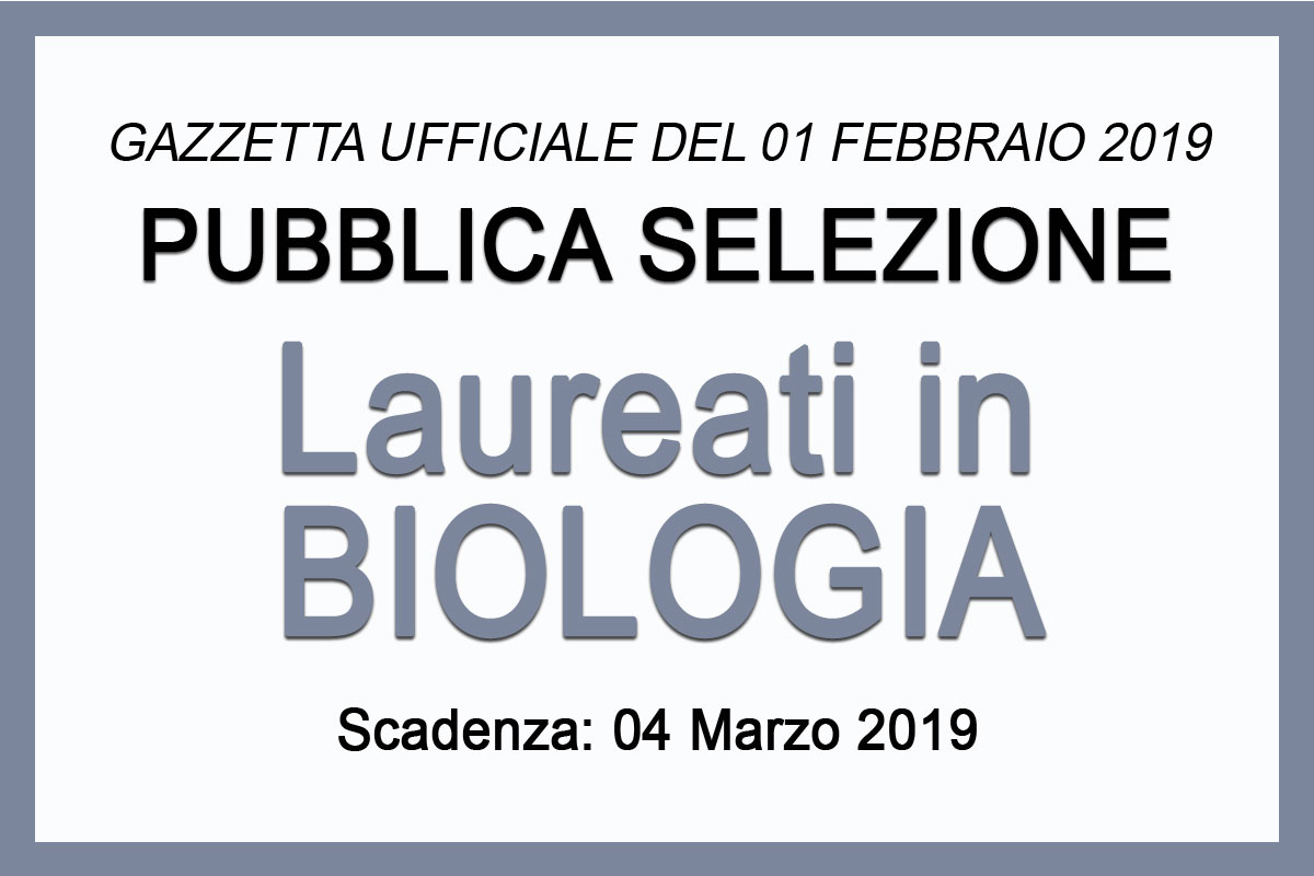 Pubblica selezione per Laureati in BIOLOGIA - CRN Avellino
