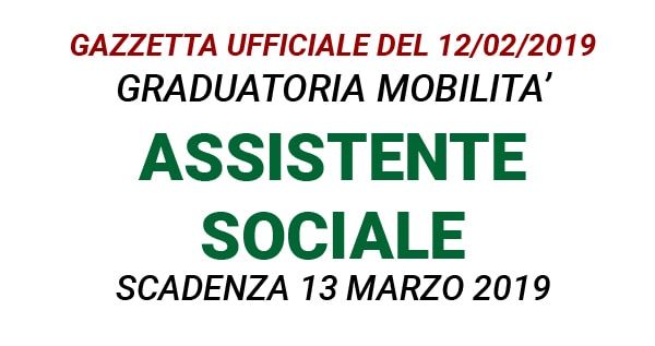 Graduatoria mobilità per Assistente Sociale CAMPI BISENZIO GU n.12 del 12-02-2019