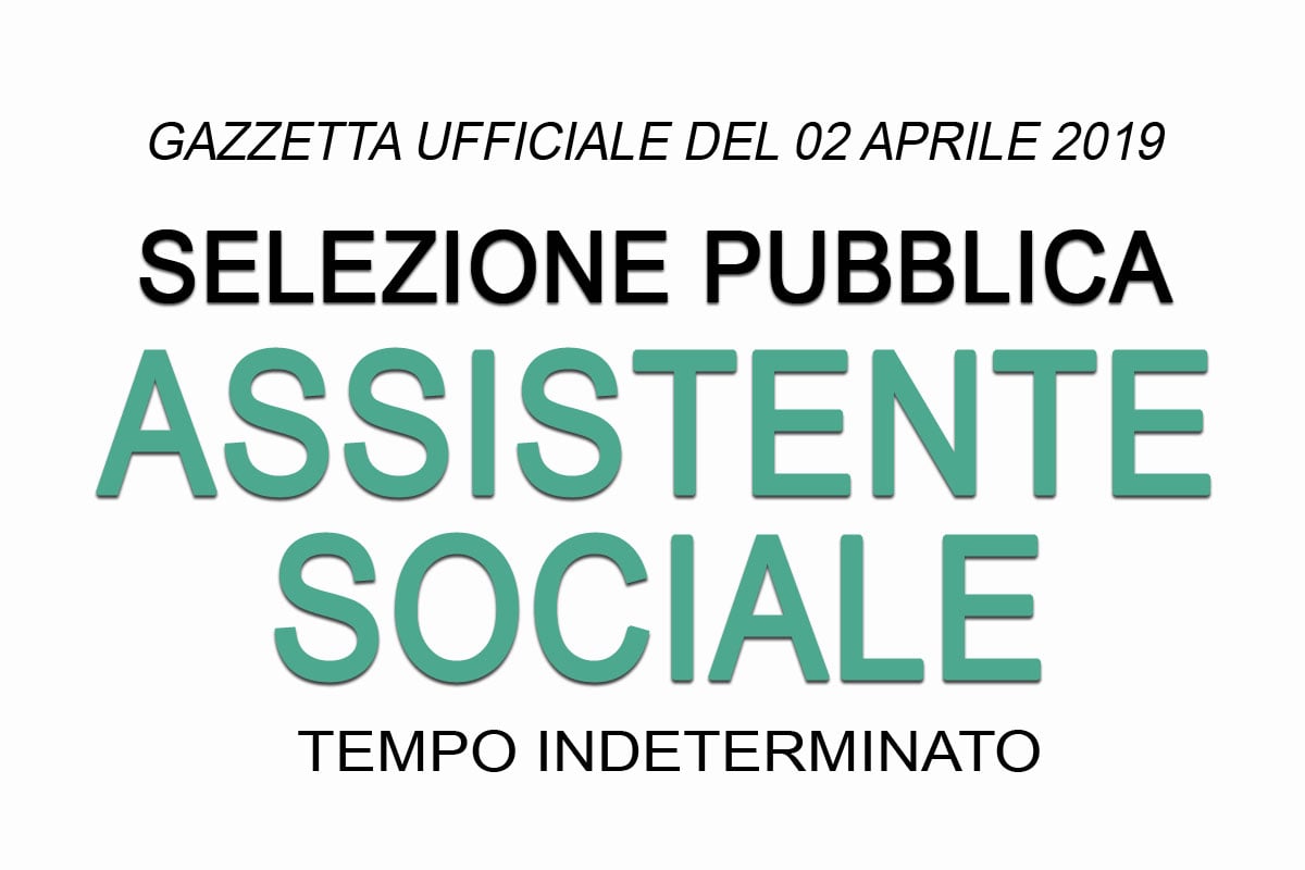 ASSISTENTE SOCIALE - CONCORSO BASILICATA APRILE 2019