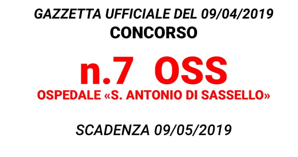Concorso 7 posti OSS presso Residenza Santantonio Sassello