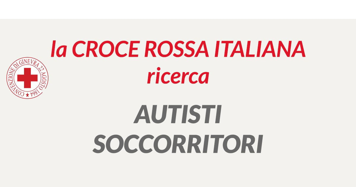Autisti soccorritori lavoro in CROCE ROSSA ITALIANA 2019