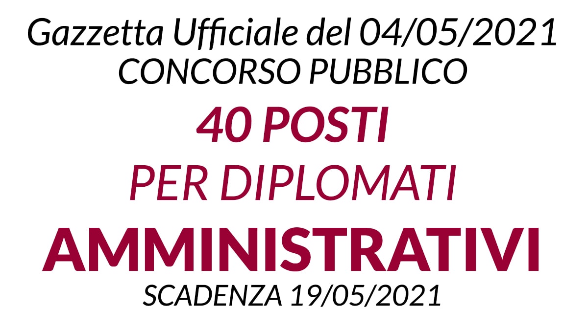 40 posti Concorso per Diplomati impiegato Amministrativo Comune di Genova