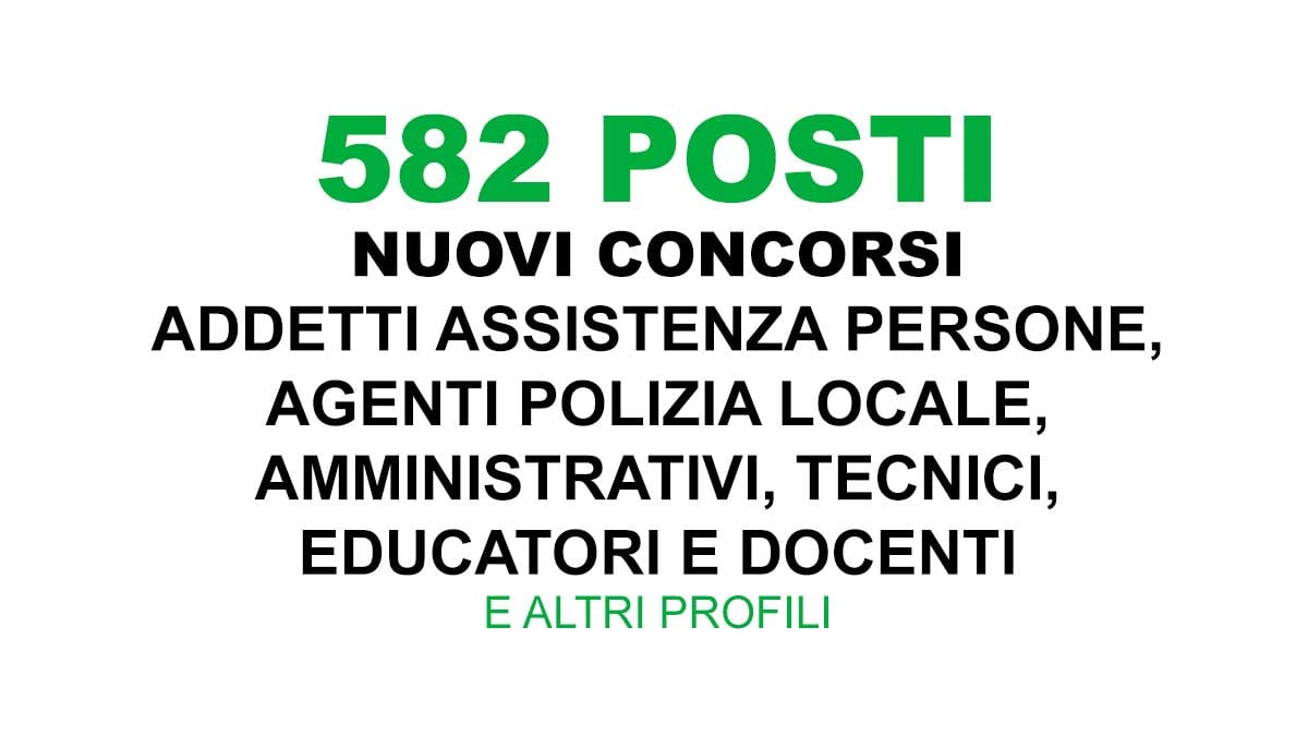 582 posti CONCORSO PUBBLICO 2021 COMUNE DI MILANO