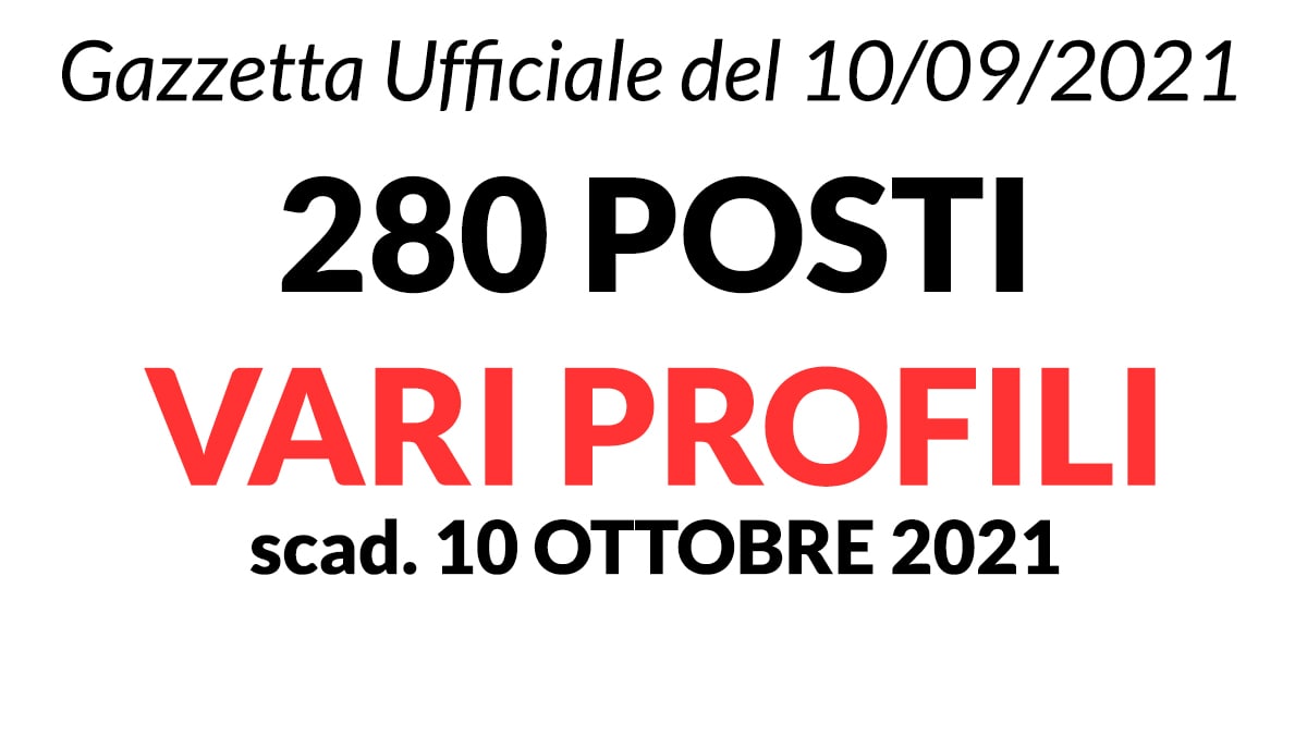 Concorso 280 posti vari profili professionali Regione Piemonte