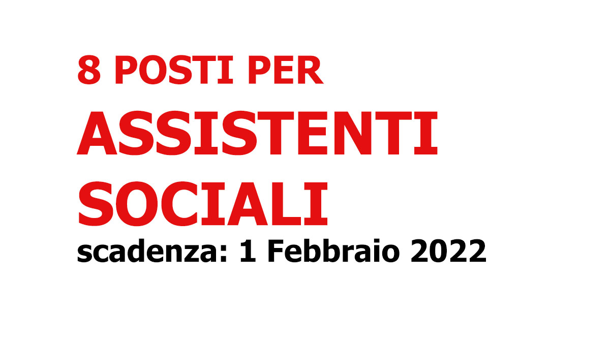 8 posti per ASSISTENTI SOCIALI concorso comune di Rimini 2021
